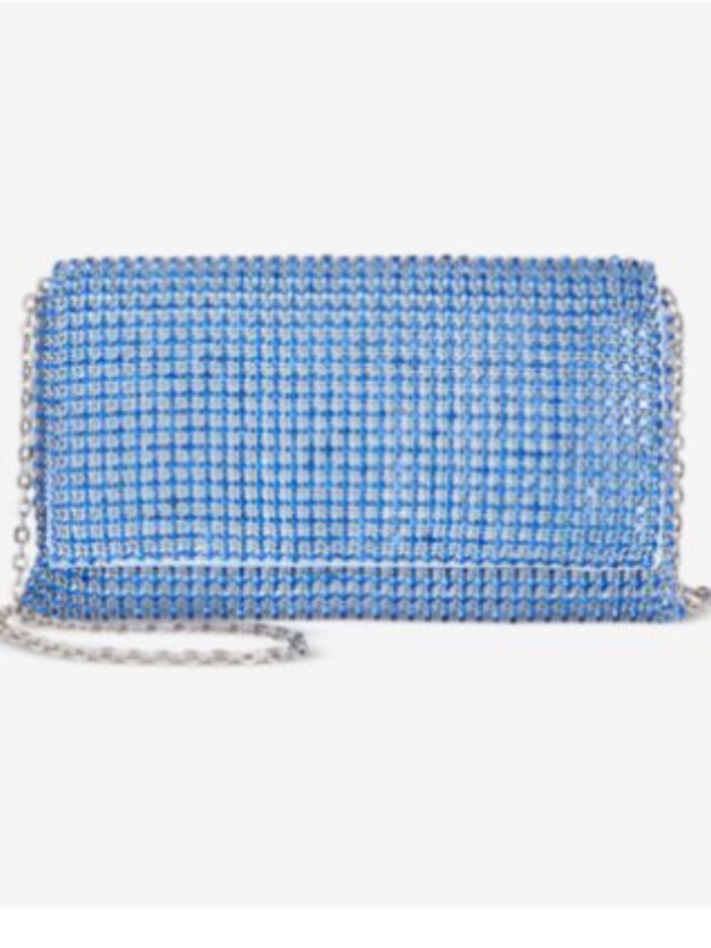 NWT INC international concept prudence small diamond mesh crossbody blue